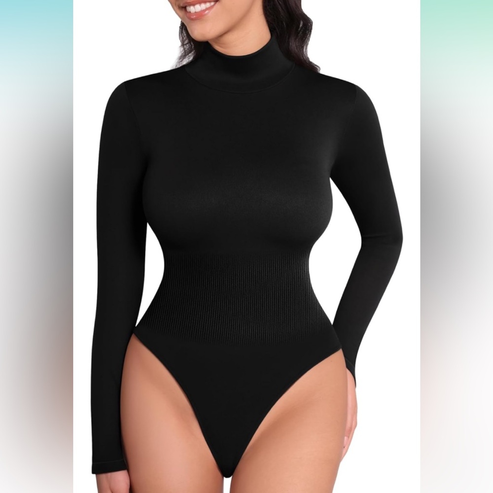 NWT Mangopop Long Sleeve Shapewear Bodysuit